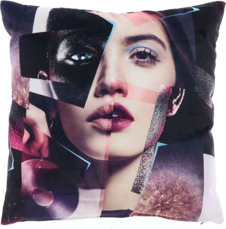 Unique Living Sierkussen Vrouw - Polyester - Multicolor - 45 x 45 x 0 cm (BxHxD)