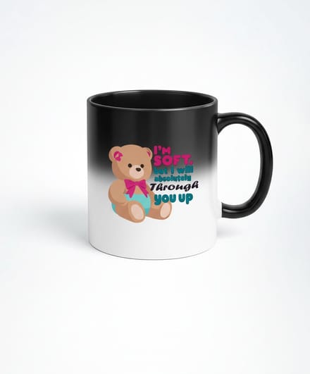 I'm Soft Teddybeer Magic Mok - Warmtegevoelige Cadeau Mok