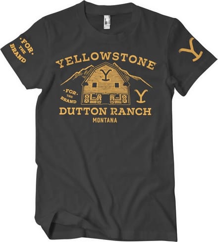 Yellowstone Heren Tshirt -M- Barn Zwart
