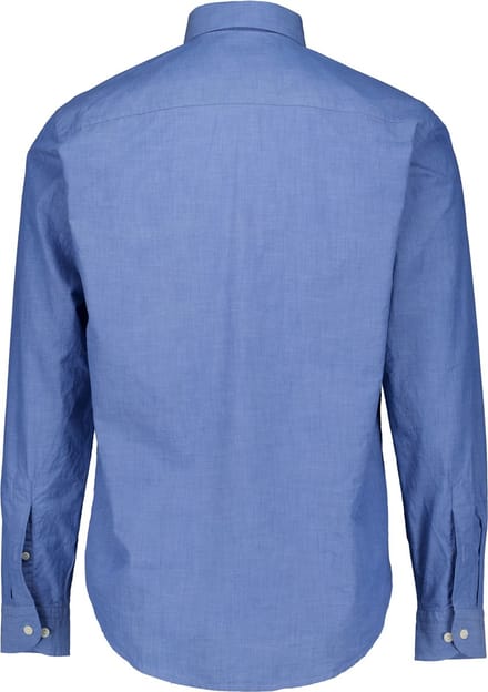 Eton - Overhemd Blauw Eton Solid Chambray Shirt Lange Mouw Overhemd Blauw 100014782