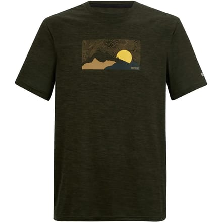 Heren Fingal T-shirt met korte mouwen en gemêleerde print