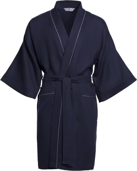 Revise RE-513 Kimono voor heren, ochtendjas, 100% linnen, premium kwaliteit