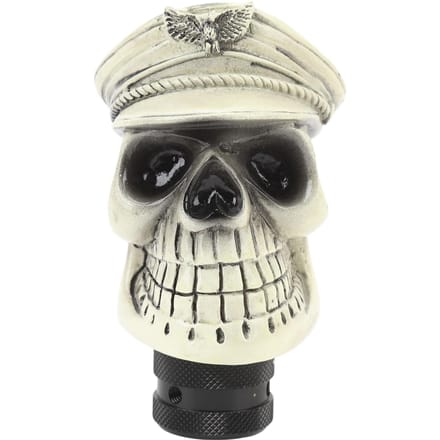 Doodshoofd Versnellingspookknop met 3 Adapters Hars Stabiele Grip Verbeter Rijervaring Universeel beige