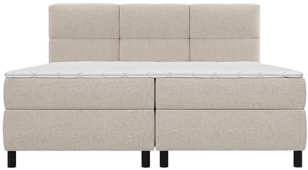 Vente-unique Boxspringbed stof beige 2 x 80 x 200 cm