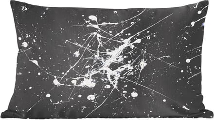 Sierkussens - Kussentjes Woonkamer - 60x40 cm - Verfspatten - Wit - Abstract - Explosie