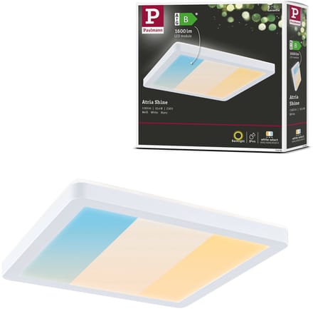 LED-paneel Atria Shine White Select IP44 hoekig 190x190 mm 8W 1160lm White Select Wit