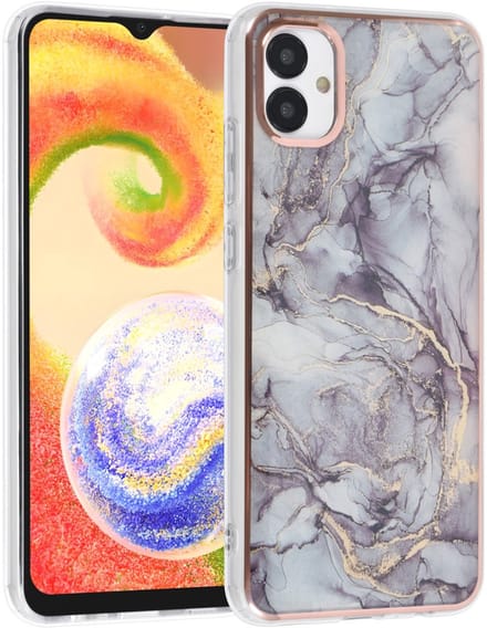 UNIQ Accessory Samsung Galaxy A04 TPU Back Cover hoesje - Marble Grey