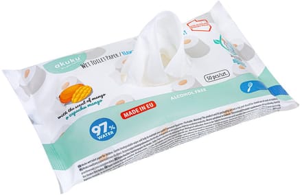 Akuku - Vochtig Toiletpapier - Mango Geur - 50 Stuks