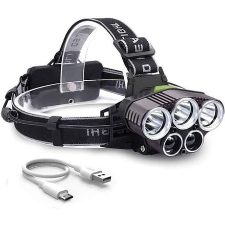 Oplaadbare LED Hoofdlamp Verstelbare Hoek Hoofdzaklamp Fietslamp Vissen Outdoor Hoofdlamp Hoofd veelkleurig