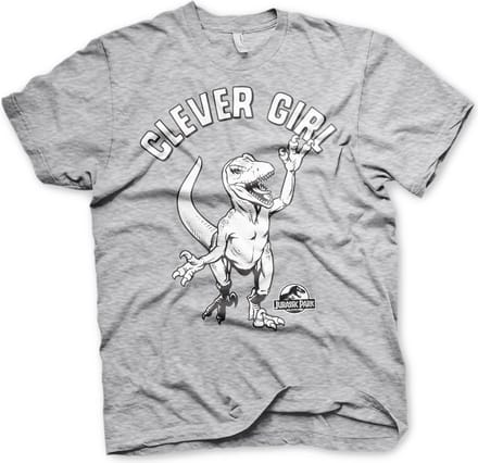 Jurassic Park Clever Girl T-shirt grijs gemêleerd