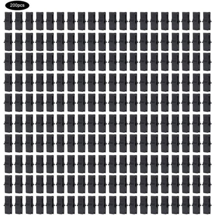 200 stuks Kasfolie Clip Fixeerklem Kasaccessoires voor Netten Plastic Folie gray