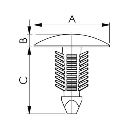 Wurth - Geribbelde spreidnagel, vierkant - Dennenboomclip, type 4 x 25 st