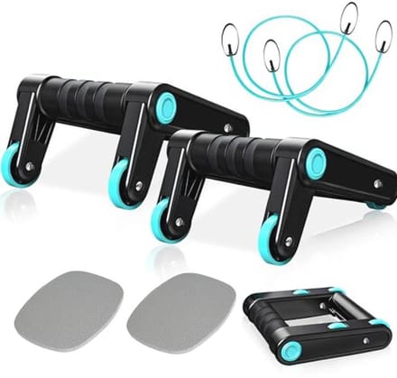 3-in-1 Buiktrainer met Weerstandsband en Push-up Grepen voor Effectieve Krachttraining