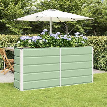 vidaXL - Plantenbak - Groen - 160 - x - 40 - x - 75 - cm - Staal