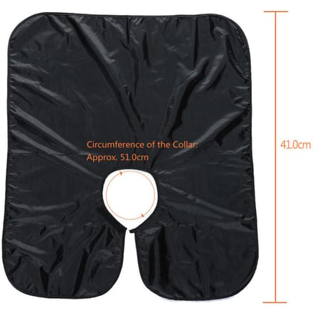 Tablier de coiffure pour coupe de cheveux, Cape résistante à l'eau black