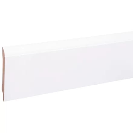 Baseline Muurplint Budget Style Wit - Mdf - Folie - 240cm - 14x120mm