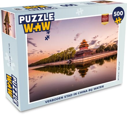 Puzzel Verboden Stad in China bij water - Legpuzzel - Puzzel 500 stukjes