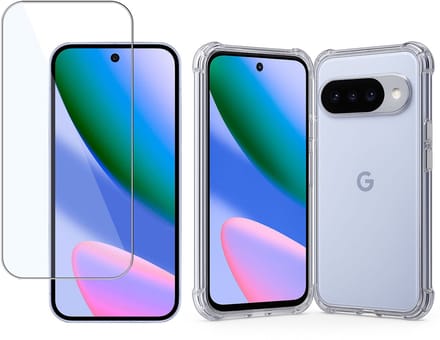 TechNow Hoesje + Screenprotector geschikt voor Google Pixel 10 / 10 Pro Hoesje Screenprotector - Tempered Glass - Extreme Shock Case Transparant