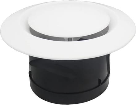 Verstelbaar Ventilatie Rooster Wit 125 mm Inblaas Afzuigrooster ABS