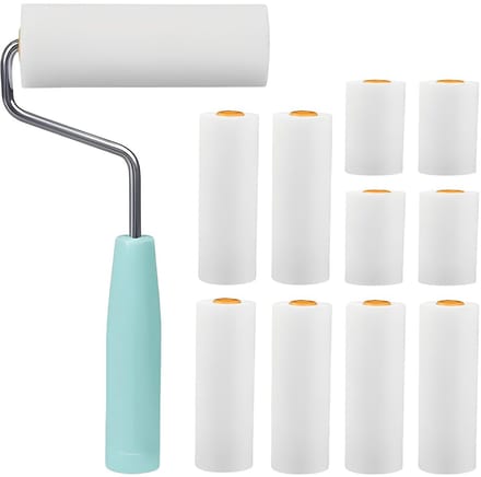 Verfrollerset, klein, 10 stuks, 5,6/10 cm, verfrollers, schuimrollers, lakrollen voor lak, mini-verfrollers, wandverf voor schilderset, schilderbenodigdheden, schilderrollen, met handvat