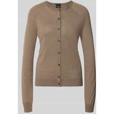 Regular fit gebreid jack van pure scheerwol model 'Fonami'