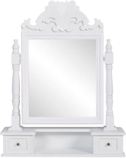 Dressing Table with Adjustable Mirror and Drawers - Elegant Makeup Vanity