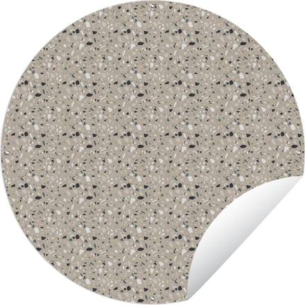 Tuincirkel Terazzo - Structuur - Patroon - 60x60 cm - Ronde Tuinposter - Buiten