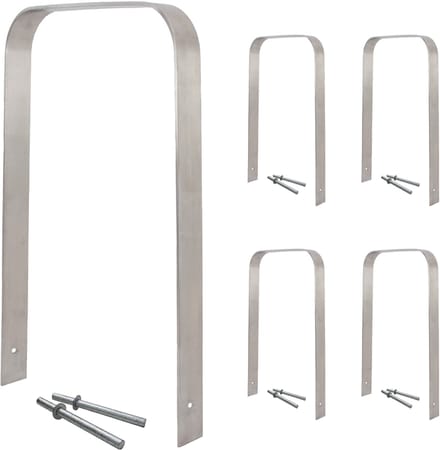 5 x Fietsenrek 117 x 80 cm RVS 13 mm Fietsenrek Parker type U