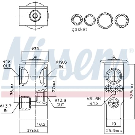 Expansieventiel, airconditioning NISSENS 999378