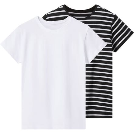 ESMARA KIDS Set van 2 kinder T-shirts (Zwart/wit, 146/152)