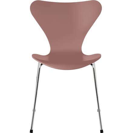 Fritz Hansen Serie 7 3107 Stoel - lak - wild rose - verchroomd