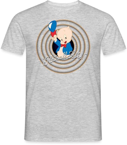 Looney Tunes Porky Pig T-Shirt Heren