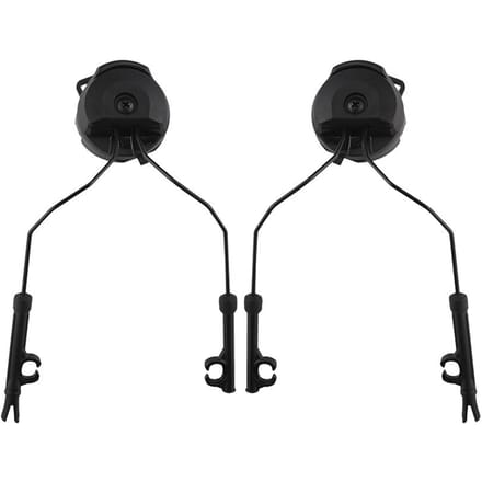 Paar Tactische Militaire Headset Helm Adapter Linker & Rechter Zijde ARC Rail Adapter black