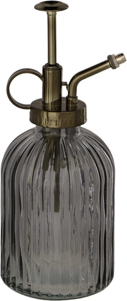 Esschert Design plantenspuit/vernevelaar - glas - antraciet/brons - 19 cm