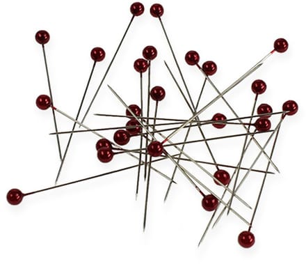 Parelspelden rood 65 mm - set van 100 stuks