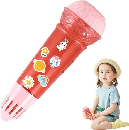 Kindermicrofoon - Zingspeelgoed Echo - Interactief Leren - Nabijheidssensor Technologie - 78 x 77 x 78 cm - Roze