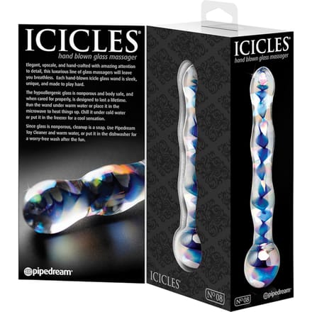 Pipedream Icicles glazendildo Icicles No. 8 blauw,transparant - 7 inch