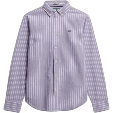 Superdry Slim Oxford Bd Overhemd Met Lange Mouwen Paars M Vrouw