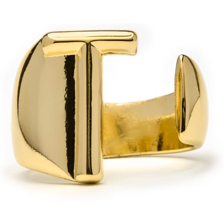 Luxenter Ring met 18-karaats geelgouden afwerking - Alphabet