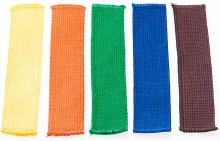 Gekleurde slippen budo | kant-en-klaar 10 stuks | Blauw