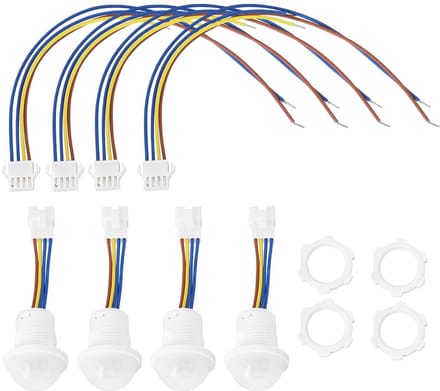 PIR Infrarood Bewegingssensor Lichtschakelaar 4 Stuks - Automatische Aan/Uit voor LED Verlichting