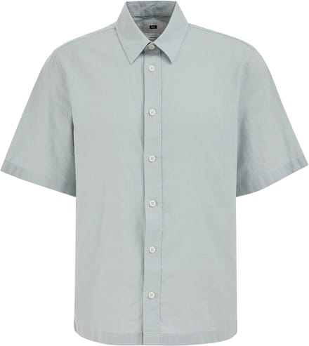 WE Fashion Heren relaxed fit overhemd van linnenmix
