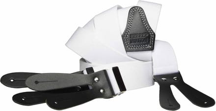Pierre Mouton Contrast Bretel Wit - 120cm - Volwassenen - Heren - 35mm - M - L
