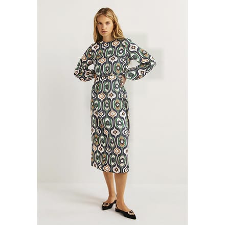 Boden Long Sleeve Column Midi Dress Nav Maat: 8P | Midi Jurken Outlet | Dames