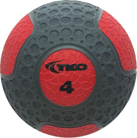 Medicijnbal - 4KG - grijs/rood | TKO Europe