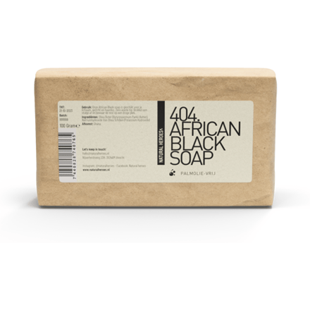 Natural Heroes African Black Soap (Palmolie-Vrij) - 100 gram