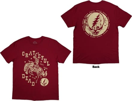 Grateful Dead - Skeleton Horse Heren Tshirt - S - Rood