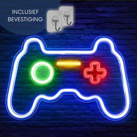 ZoeZo Wandlamp Game Controller - Neon verlichting - Sfeerverlichting - LED lamp - Mancave - Neon Sign - Multi