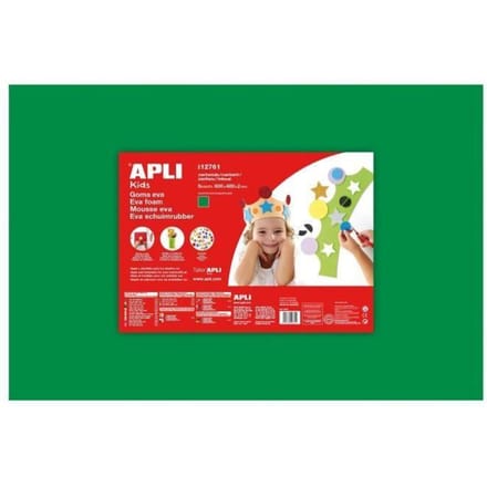 APLI 1 feuille de mousse caoutchouc - Vert