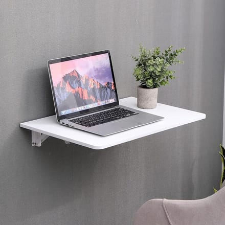 Opklapbaar bureau - Wandmontage tafel - Ruimtebesparend werken - Met druppelblad - Compact ontwerp